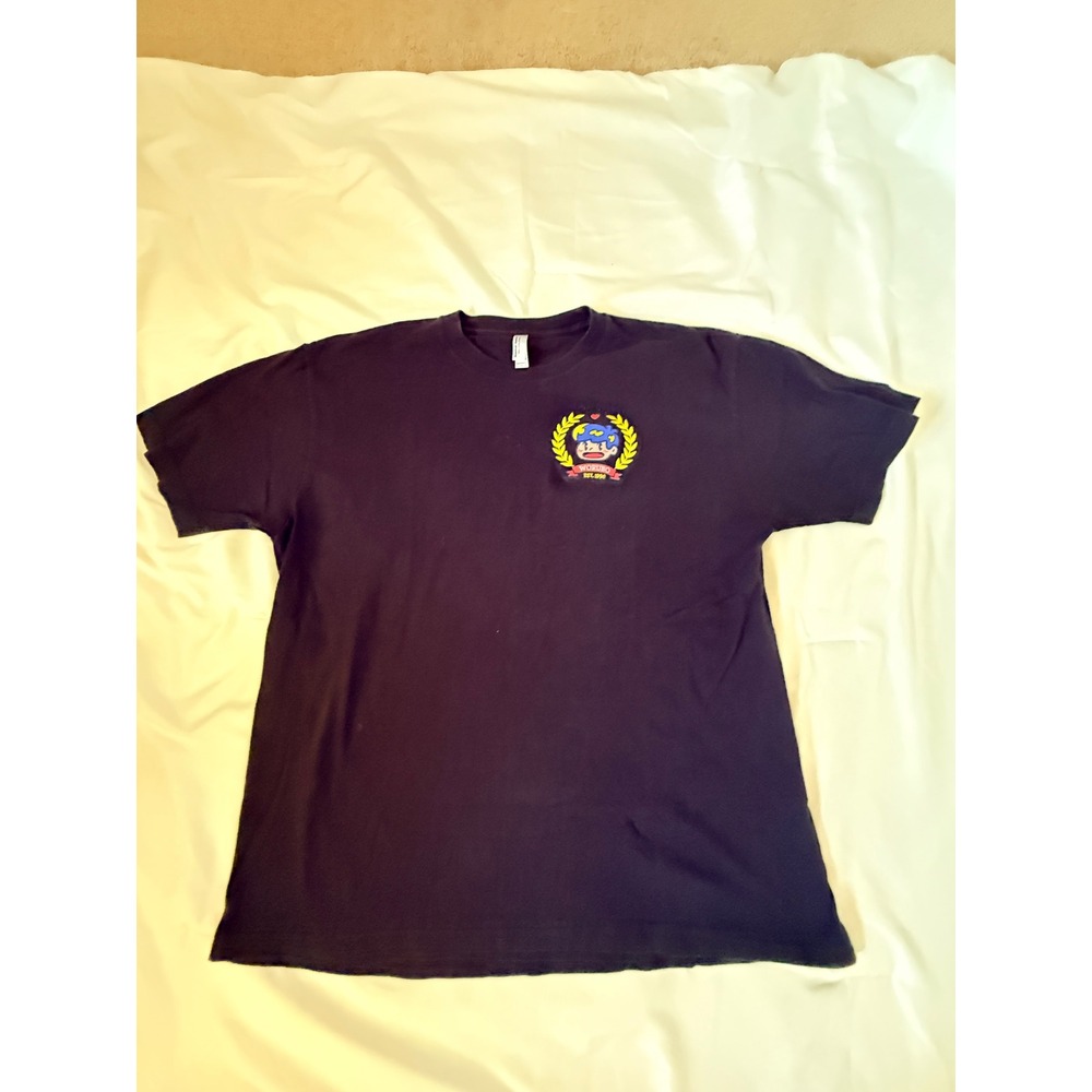 American‎ Apparel Worubo Est 1996 Embroidered Graphic T-Shirt Black Mens Large